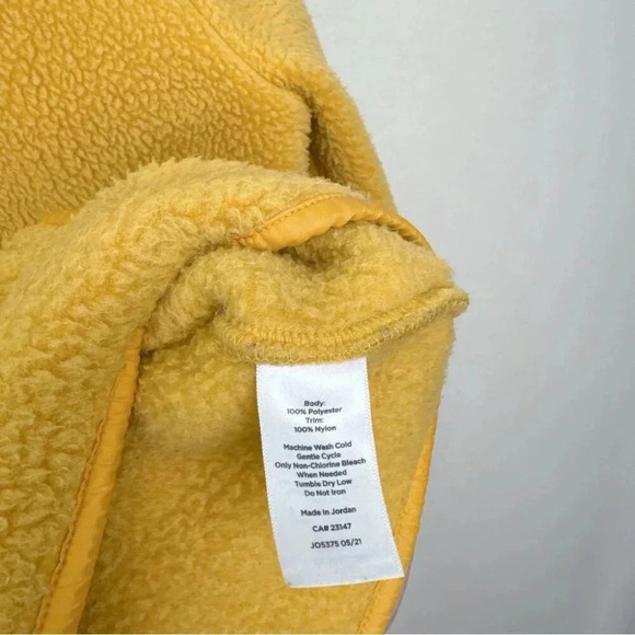 T by Talbots Womens Medium Yellow Snap Button  Teddy Casual Jacket - Picture 12 of 15